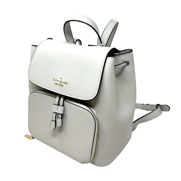 S Kate Spade Kristi Medium Flap Backpack Quill Grey Leather KA695 NWT $379 main image 14